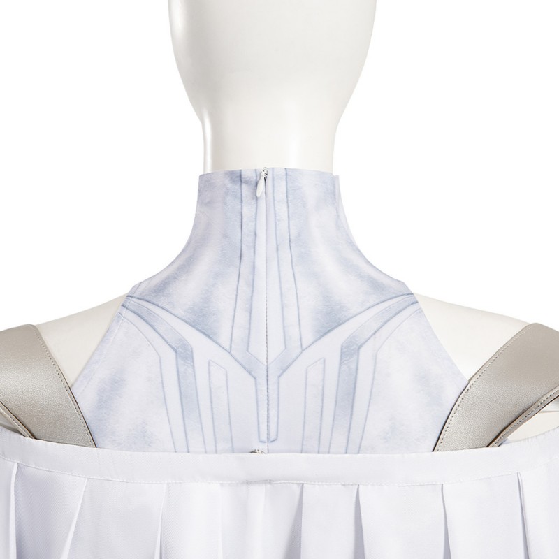 Hela White Jumpsuit Suppose That Season 2 Cosplay Costumes with Cape
