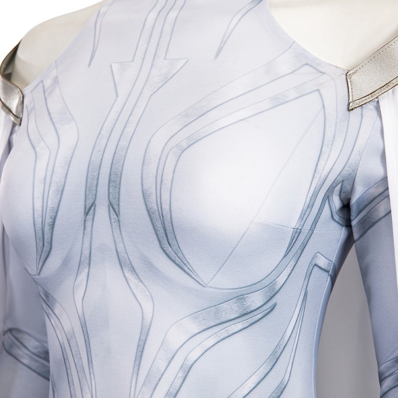 Hela White Jumpsuit Suppose That Season 2 Cosplay Costumes with Cape