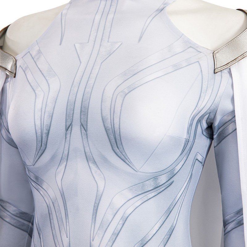 Hela White Jumpsuit Suppose That Season 2 Cosplay Costumes with Cape