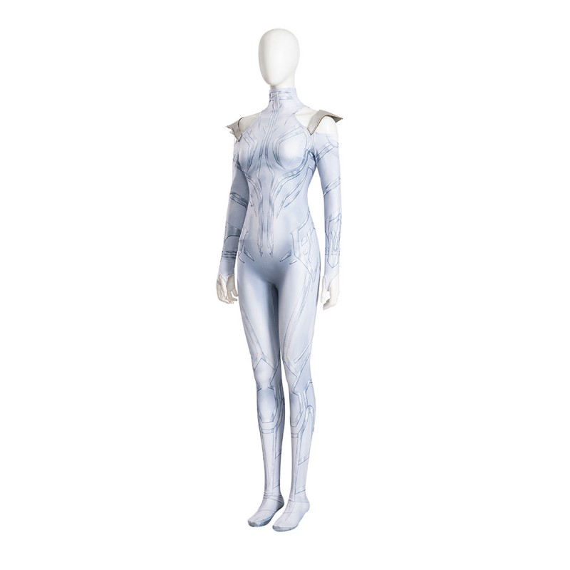 Hela White Jumpsuit Suppose That Season 2 Cosplay Costumes with Cape