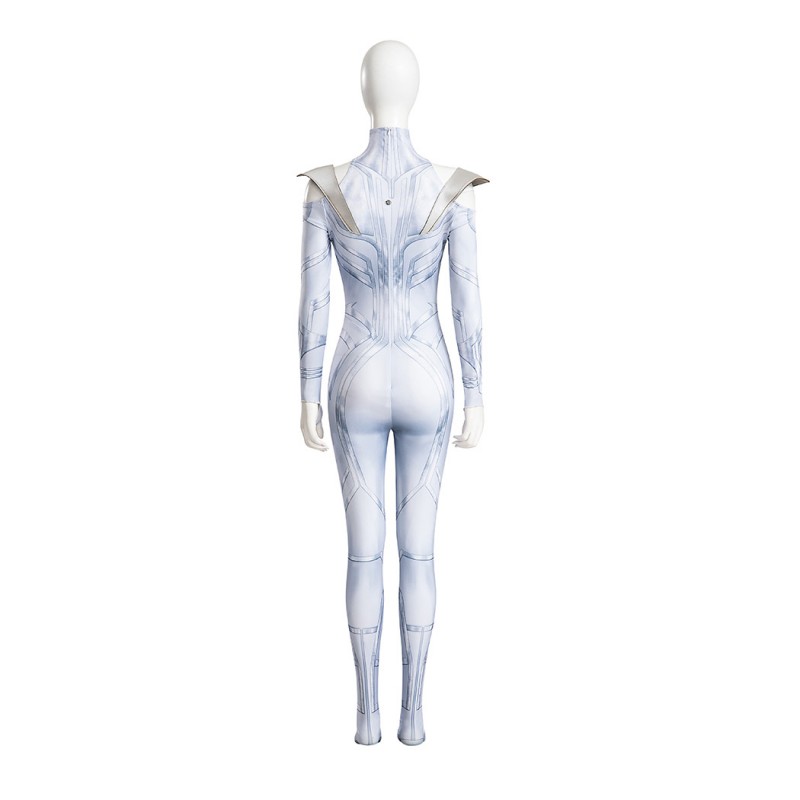 Hela White Jumpsuit Suppose That Season 2 Cosplay Costumes with Cape