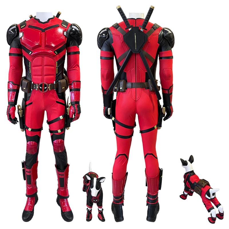 2024 Deadpool Costumes Deadpool 3 Parallel Universe Version Wade Wilson Cosplay Suit with Dogpool Outfit
