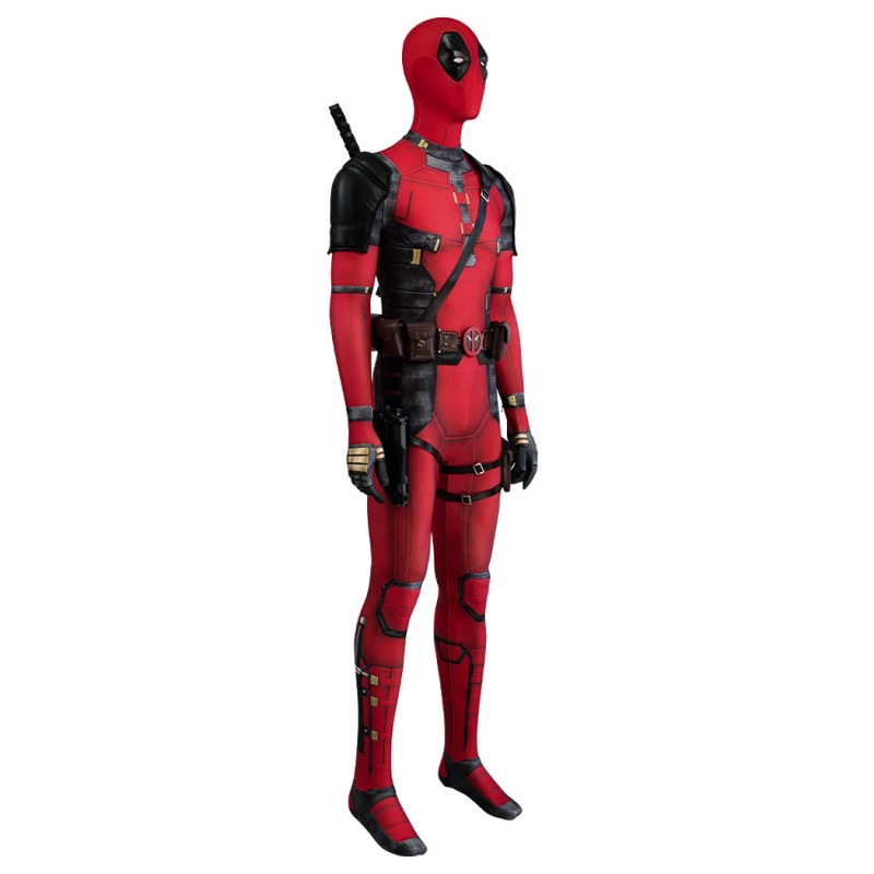 Deadpool 3 Jumpsuit Deadpool Wade Wilson Halloween Cosplay Costume Printed Version