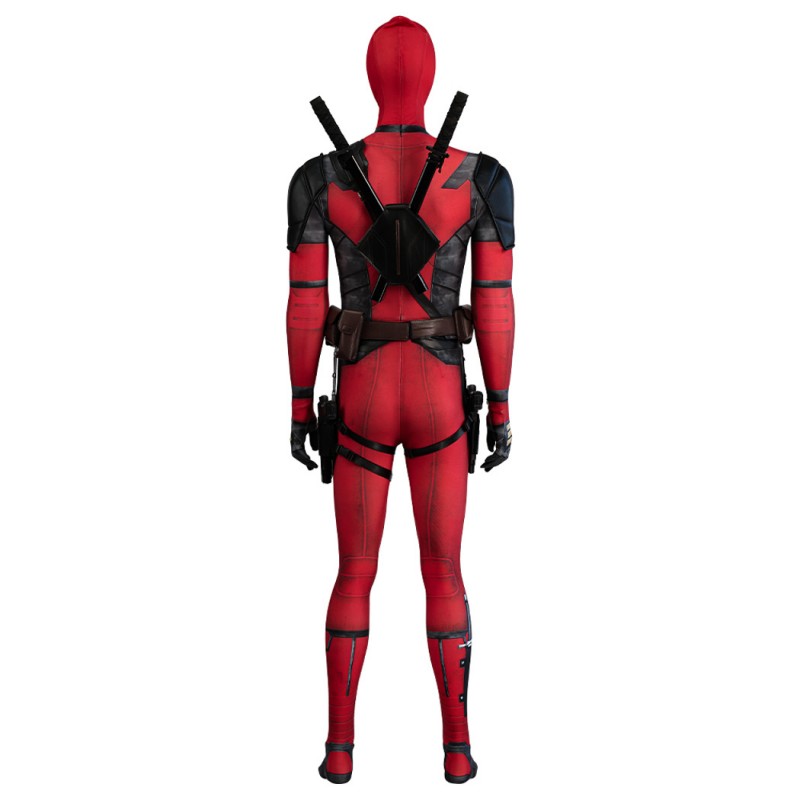 Deadpool 3 Jumpsuit Deadpool Wade Wilson Halloween Cosplay Costume Printed Version