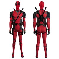 Deadpool 3 Jumpsuit Deadpool Wade Wilson Halloween Cosplay Costume Printed Version