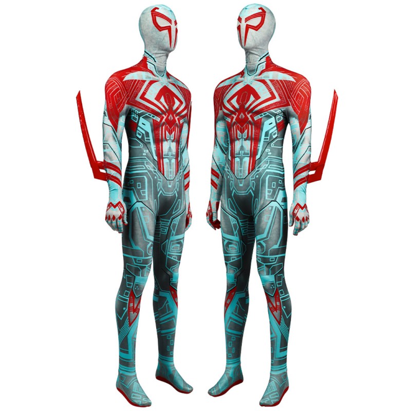 Spiderman 2099 Suit Pattern Peter Parker Halloween Jumpsuit Cosplay Costumes