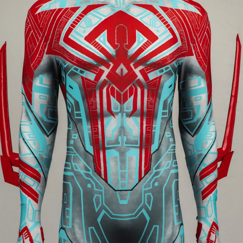 Spiderman 2099 Suit Pattern Peter Parker Halloween Jumpsuit Cosplay Costumes