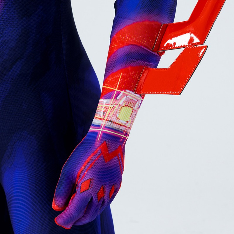 Spider-Man Across the Spider-Verse Suit Spiderman 2099 Jumpsuit Cosplay Costumes with Cape