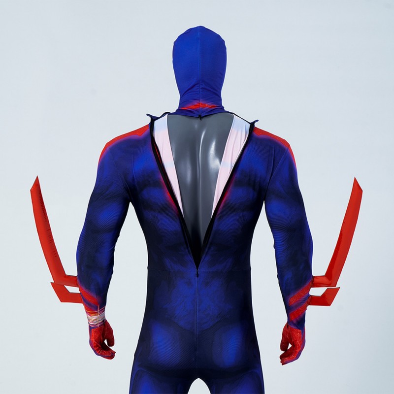 Spider-Man Across the Spider-Verse Suit Spiderman 2099 Jumpsuit Cosplay Costumes with Cape