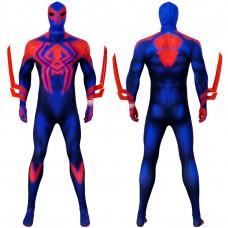 Spider-Man Across the Spider-Verse Suit Spiderman 2099 Jumpsuit Cosplay Costumes with Cape