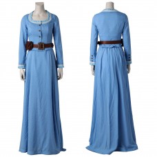 Dolores Abernathy Halloween Costumes Westworld Cosplay Suit Blue Dress