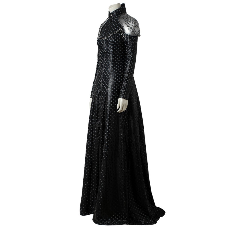 Cersei Lannister Halloween Costume Women Black Dress Cosplay Suit