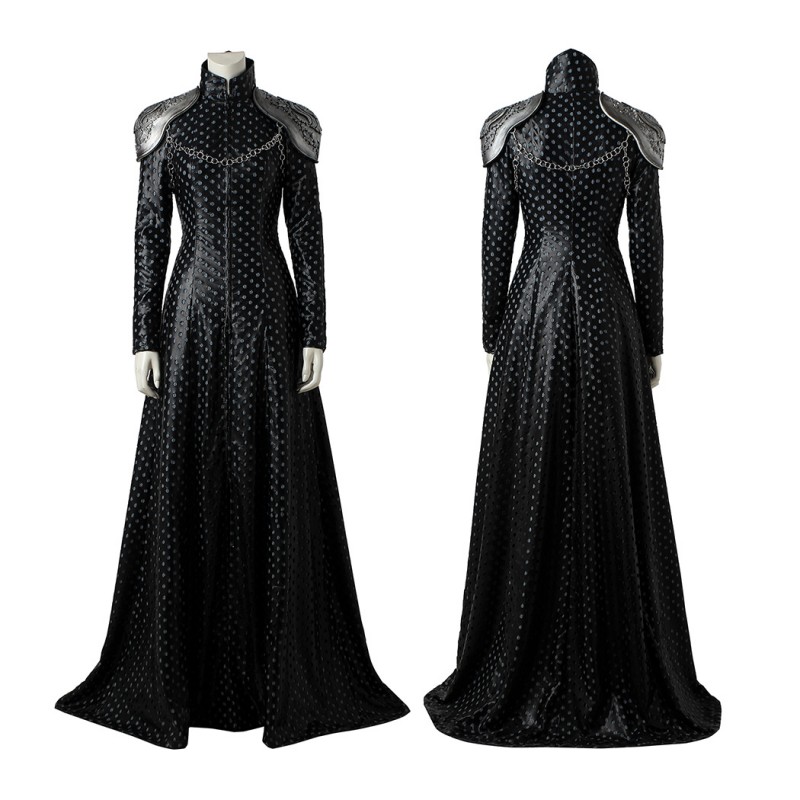 Cersei Lannister Halloween Costume Women Black Dress Cosplay Suit