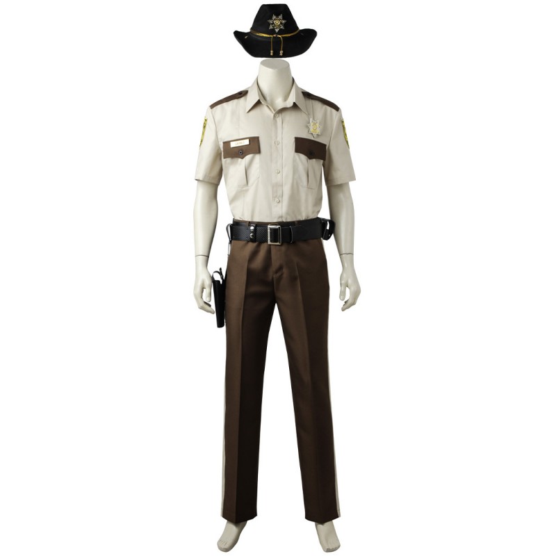 Rick Grimes Costume The Walking Dead Season 1 Halloween Cosplay Suit