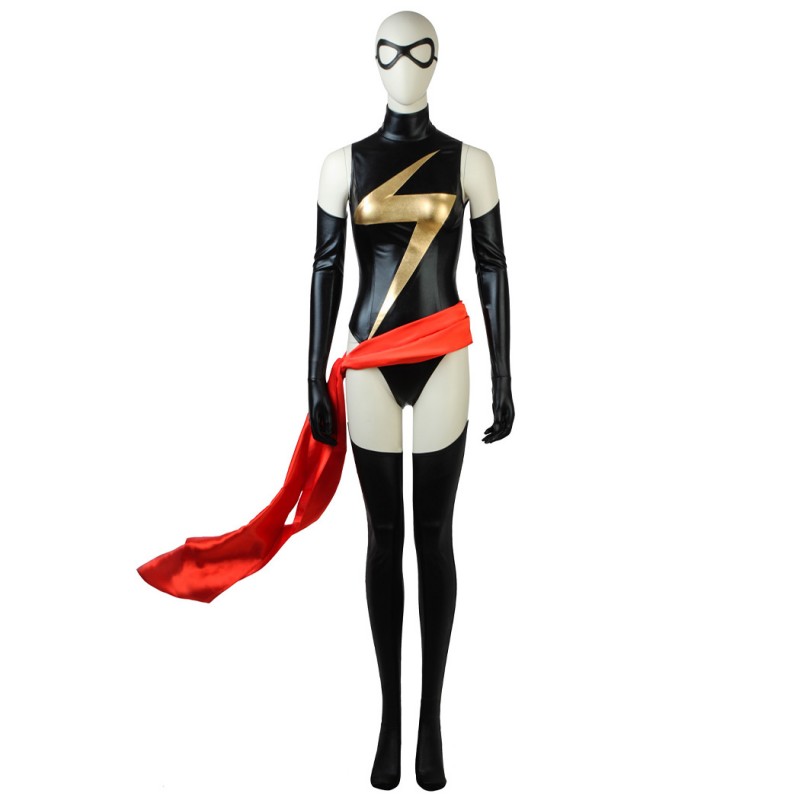 Carol Danvers Black Jumpsuit Captain Marvel Cosplay Costumes Women Halloween Outfit