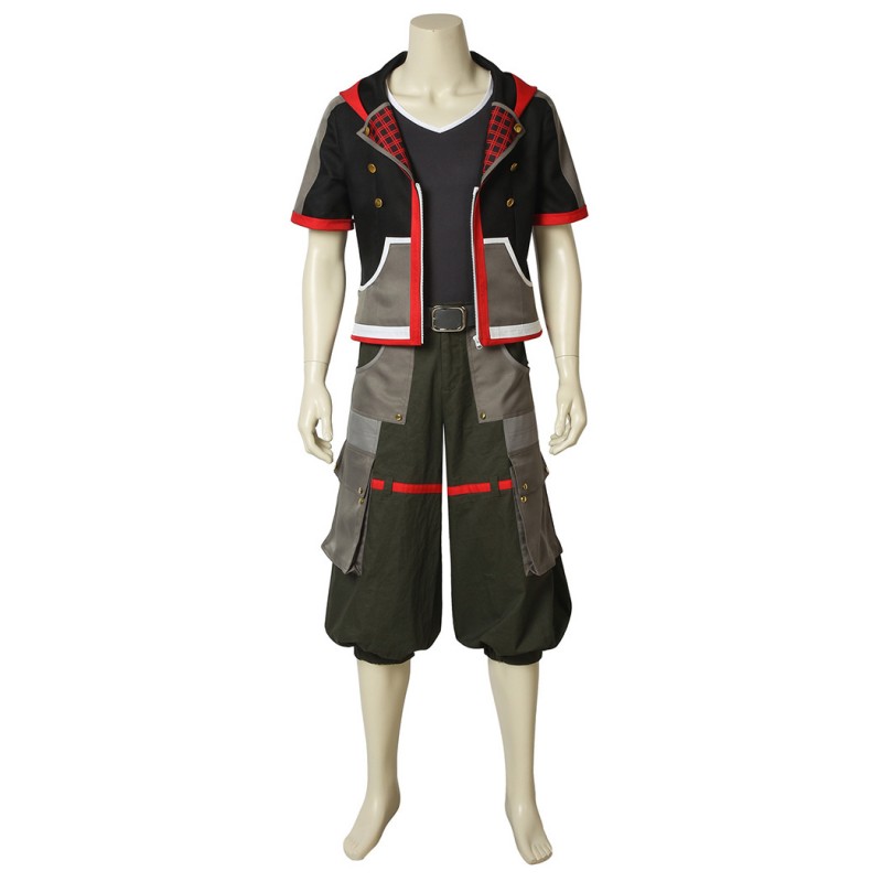 Kingdom Hearts 3 Sora Costume Men Cosplay Suit for Halloween Party