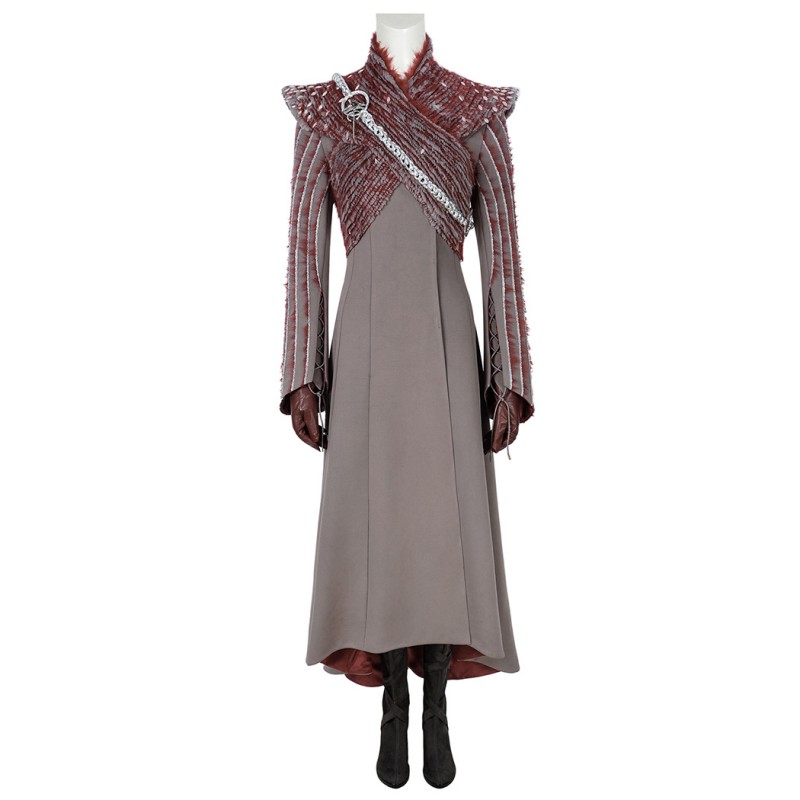 daenerys leather dress Game of Thrones 8 Women Halloween Queen Daenerys Costume Dress Cosplay ACcosplay