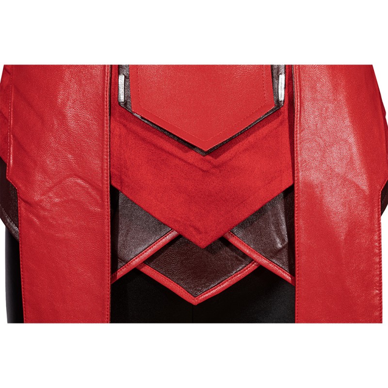 Wanda Maximoff Halloween Costume Captain America 3 Scarlet Witch Cosplay Suit Red Outfit
