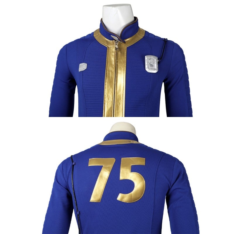 Vault 75 Jumpsuit Male Sheltersuit Cosplay Costumes Dweller Blue Outfits