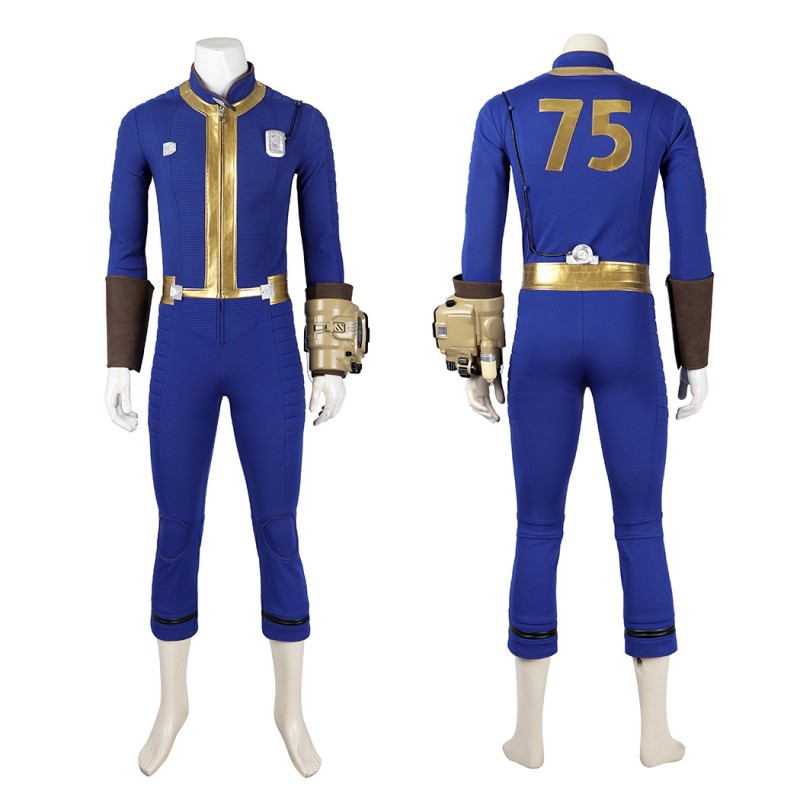 Vault 75 Jumpsuit Male Sheltersuit Cosplay Costumes Dweller Blue Outfits