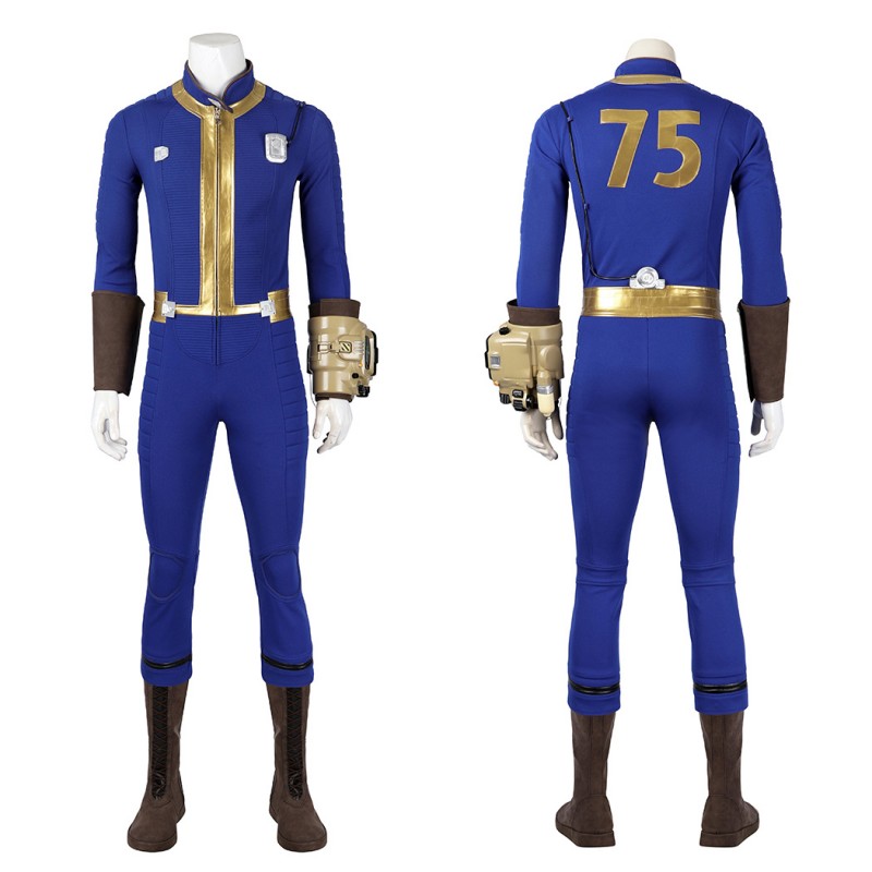 Vault 75 Jumpsuit Male Sheltersuit Cosplay Costumes Dweller Blue Outfits