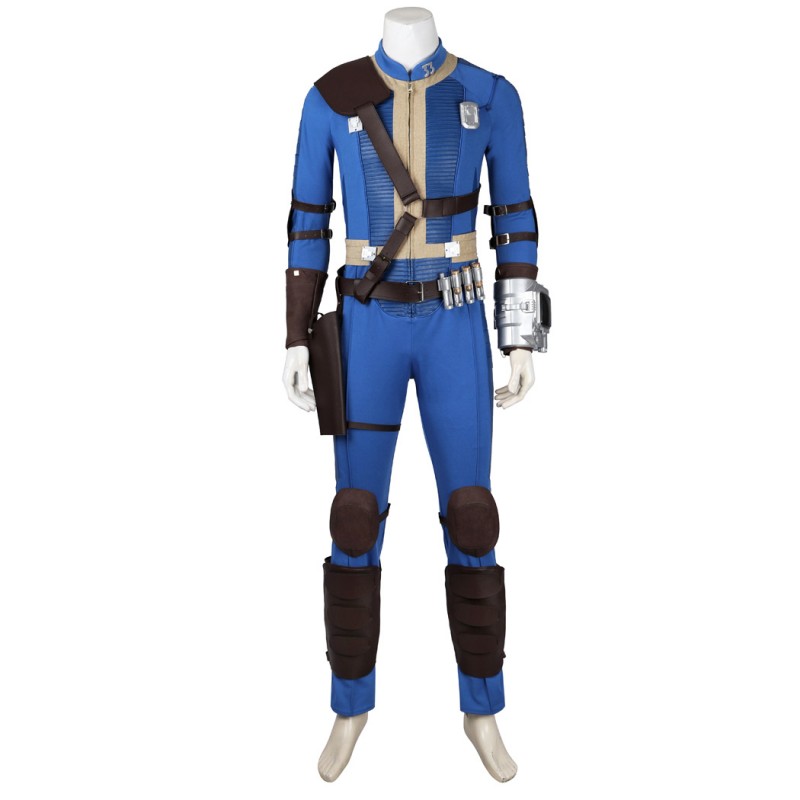 Clearance Sale - Ready To Ship - Male Vault 33 Cosplay Costume Blue Halloween Suit Uniform