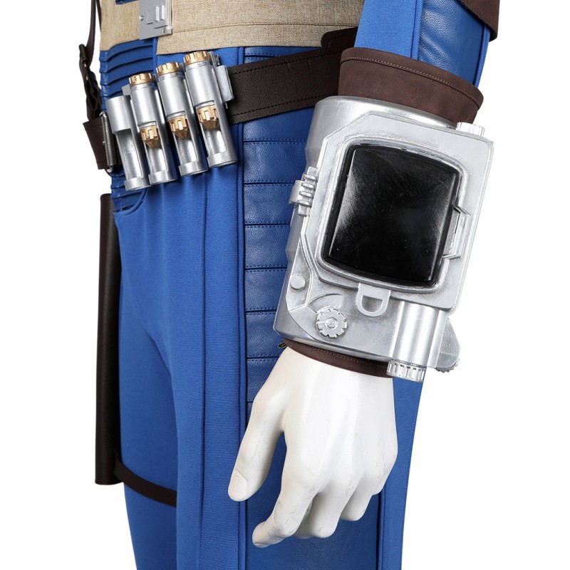 Clearance Sale - Ready To Ship - Male Vault 33 Cosplay Costume Blue Halloween Suit Uniform