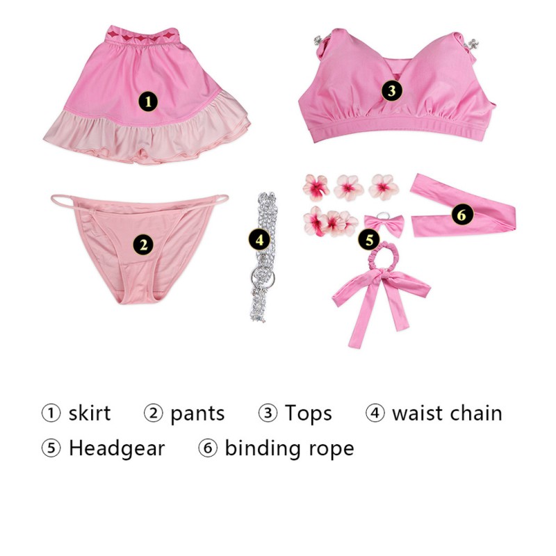 Aerith Gainsborough Halloween Suit Final Fantasy VII Rebirth Swimsuit Cosplay Costumes