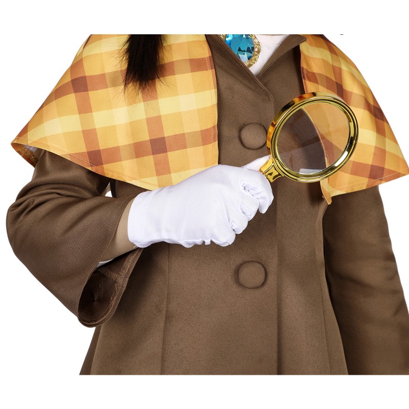Detective Peach Brown Costume Game Princess Peach Showtime Cosplay Suit Adult Kids Outfits