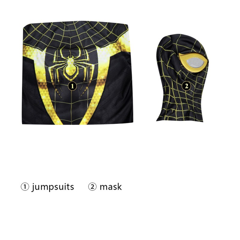 Uptown Pride Suit Spider-Man Miles Morales Cosplay Costumes Halloween Men Jumpsuit