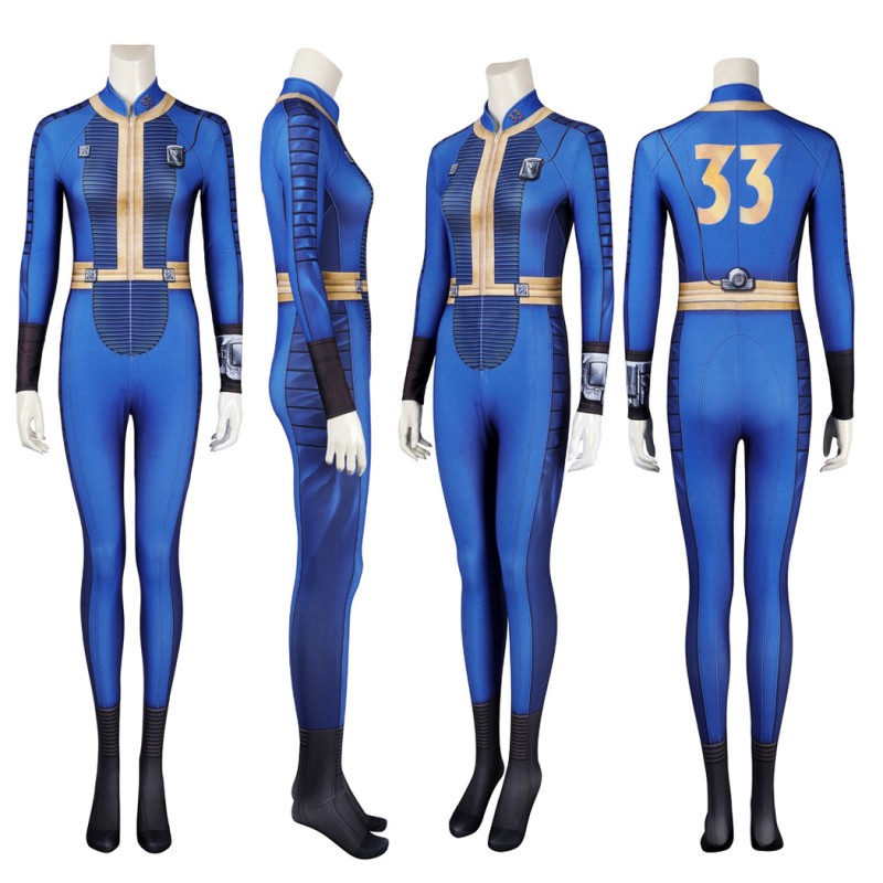 Fallout Suit 2024 TV Fallout Season 1 Blue Cosplay Costumes Adult Jumpsuit