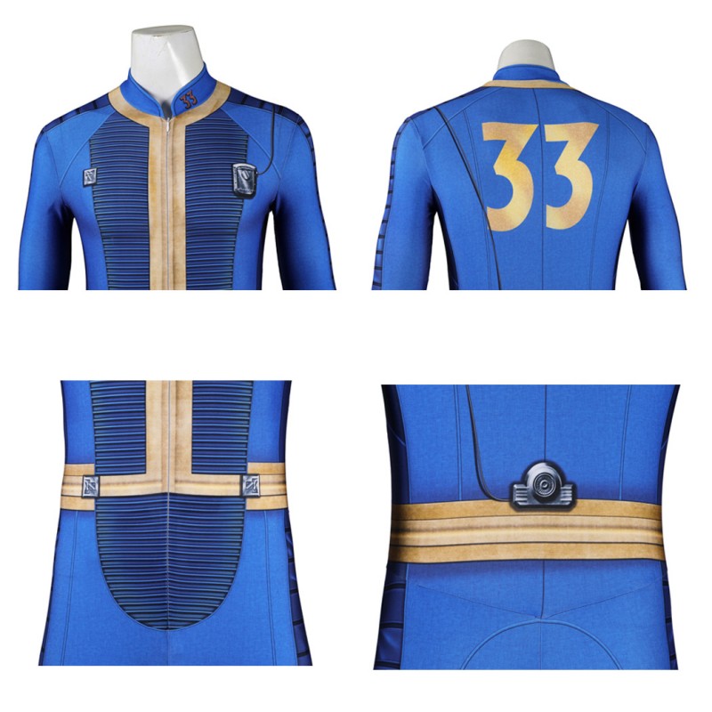 Fallout Suit 2024 TV Fallout Season 1 Blue Cosplay Costumes Adult Jumpsuit