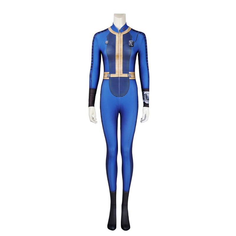 Vault Lady Jumpsuit Lucy Blue Cosplay Costumes Female Suit