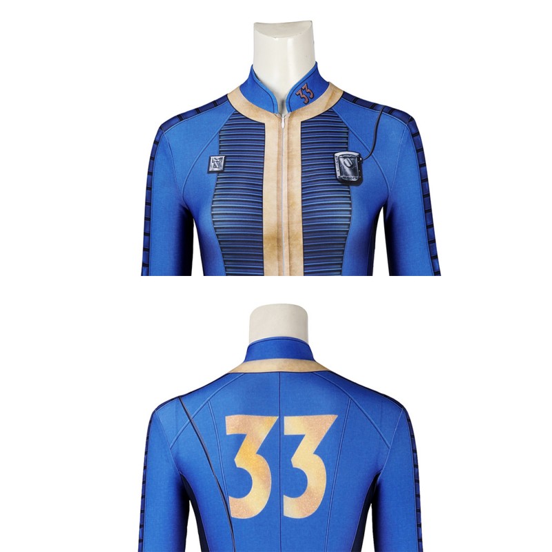 Vault Lady Jumpsuit Lucy Blue Cosplay Costumes Female Suit