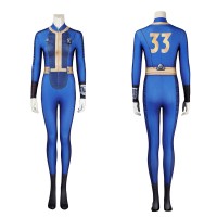 Vault Lady Jumpsuit Lucy Blue Cosplay Costumes Female Suit
