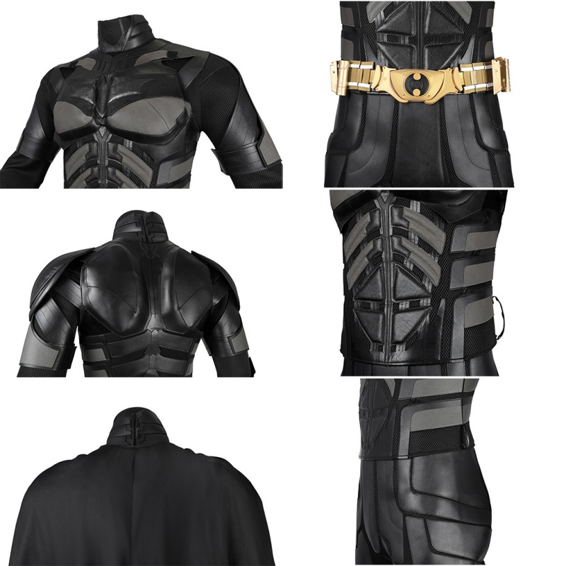 Bruce Costume Knight Cosplay Suit Men Black Outfit