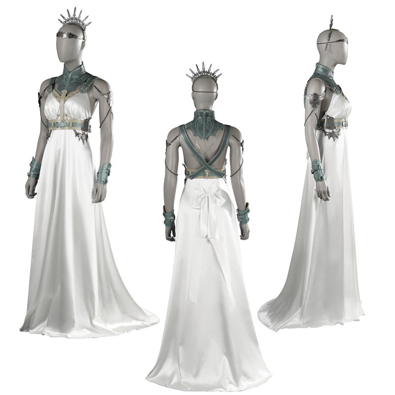 Final Fantasy VII Rebirth Cosplay Costumes Gold Saucer Dance Fancy Loveless Rosa White Dress Suit