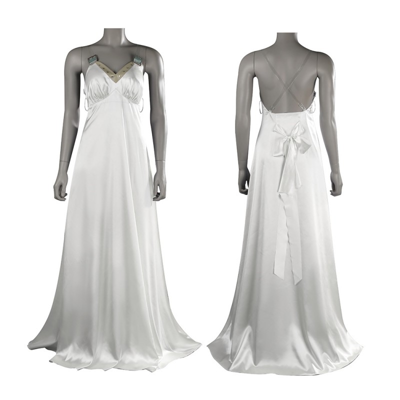 Final Fantasy VII Rebirth Cosplay Costumes Gold Saucer Dance Fancy Loveless Rosa White Dress Suit