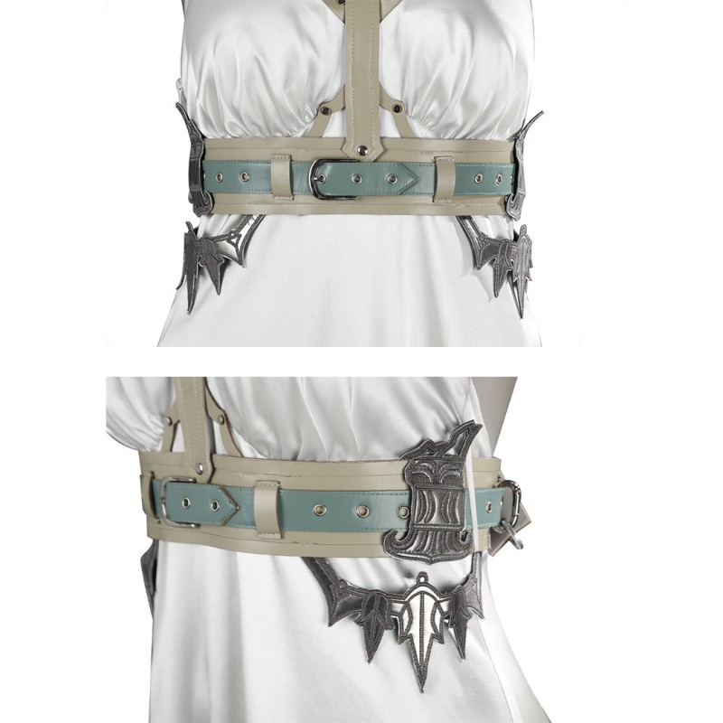 Final Fantasy VII Rebirth Cosplay Costumes Gold Saucer Dance Fancy Loveless Rosa White Dress Suit
