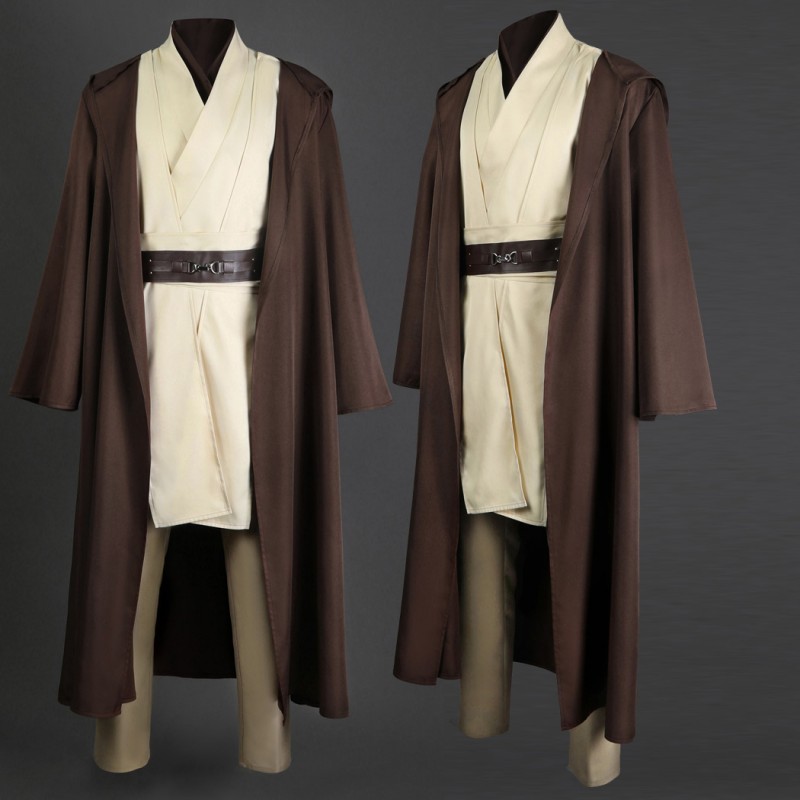 Obi-Wan Kenobi Halloween Costume Star Wars Episode III Revenge of the Sith Cosplay Suit