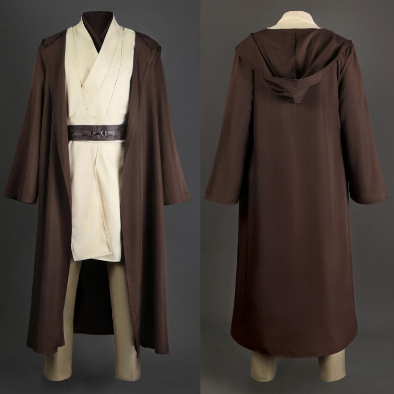 Obi-Wan Kenobi Halloween Costume Star Wars Episode III Revenge of the Sith Cosplay Suit