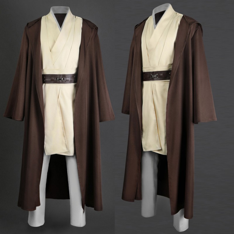 Obi-Wan Kenobi Costume Star Wars Episode II Attack of the Clones Cosplay Suit