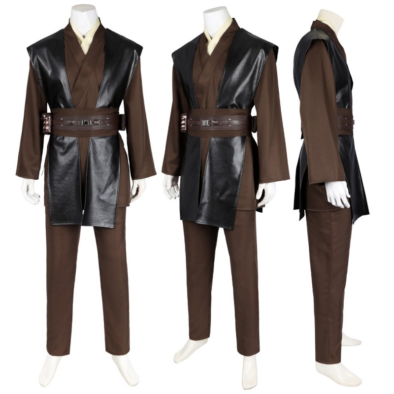 Anakin Skywalker Halloween Costume Star Wars Episode II Attack of the Clones Cosplay Suit