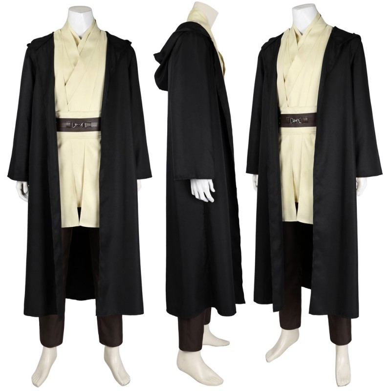 Qui-Gon Jinn Costume Star Wars Episode I The Phantom Menace Cosplay Suit