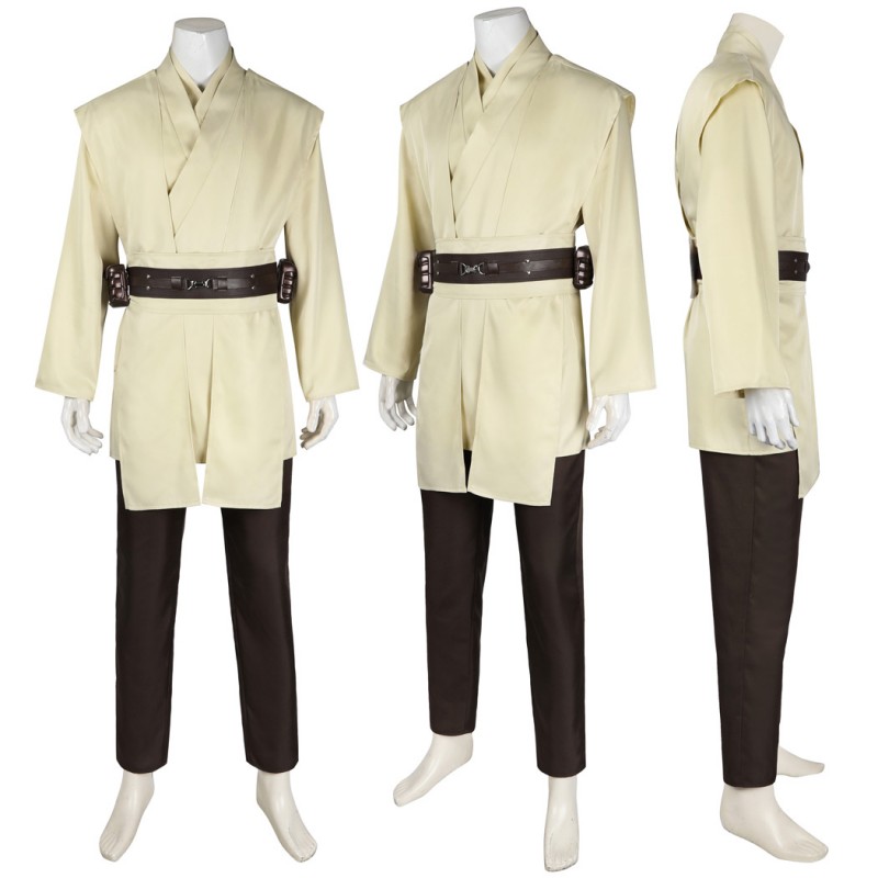 Qui-Gon Jinn Costume Star Wars Episode I The Phantom Menace Cosplay Suit