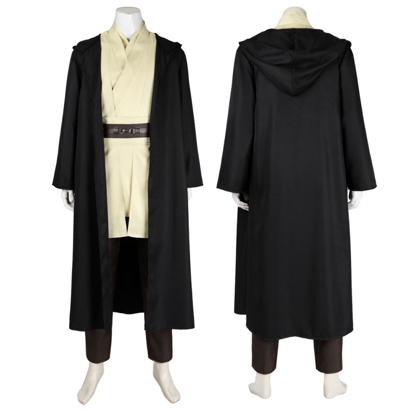 Qui-Gon Jinn Costume Star Wars Episode I The Phantom Menace Cosplay Suit