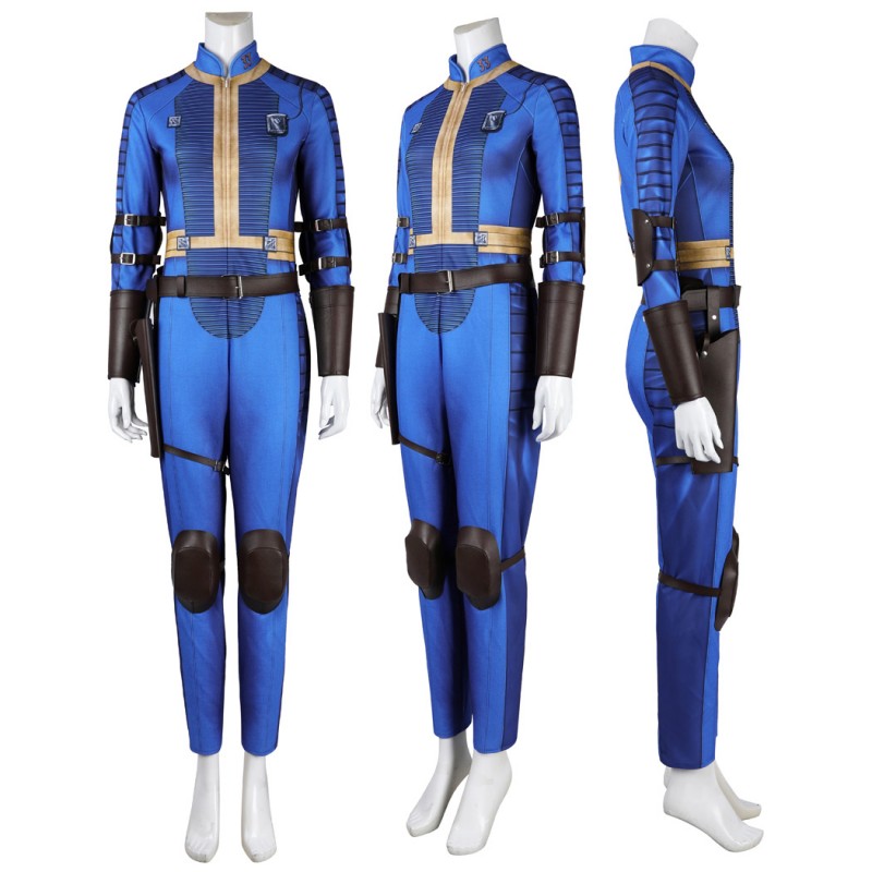 Male Lucy Vault Cosplay Costume Adult Blue Bodysuit Halloween Suit