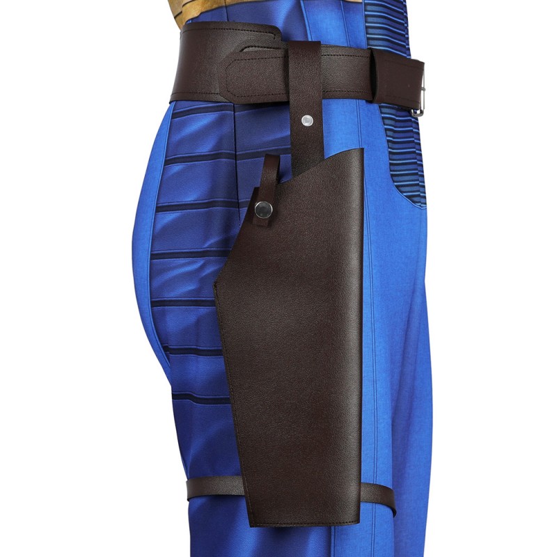 Male Lucy Vault Cosplay Costume Adult Blue Bodysuit Halloween Suit