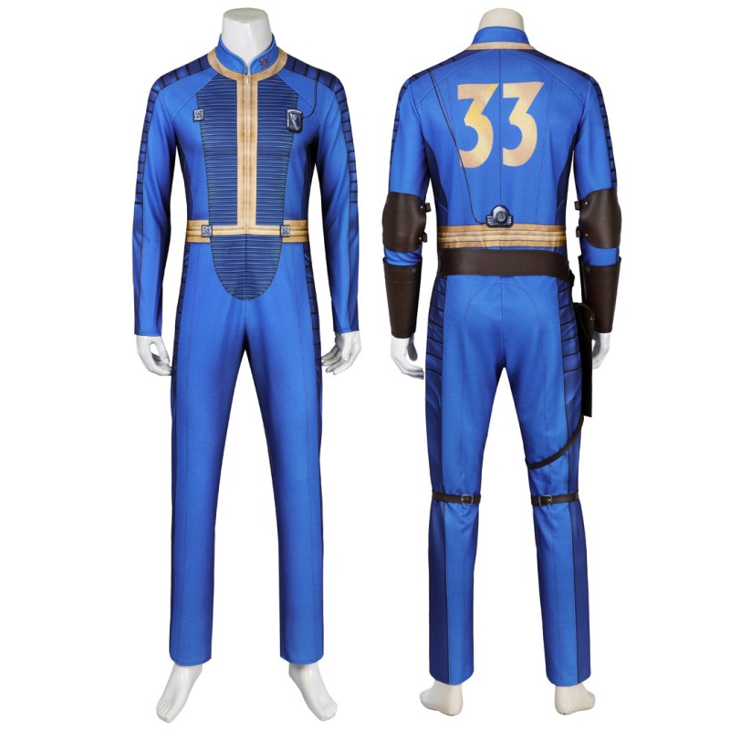 Male Lucy Vault Cosplay Costume Adult Blue Bodysuit Halloween Suit