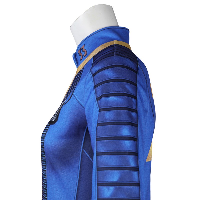 Male Lucy Vault Cosplay Costume Adult Blue Bodysuit Halloween Suit